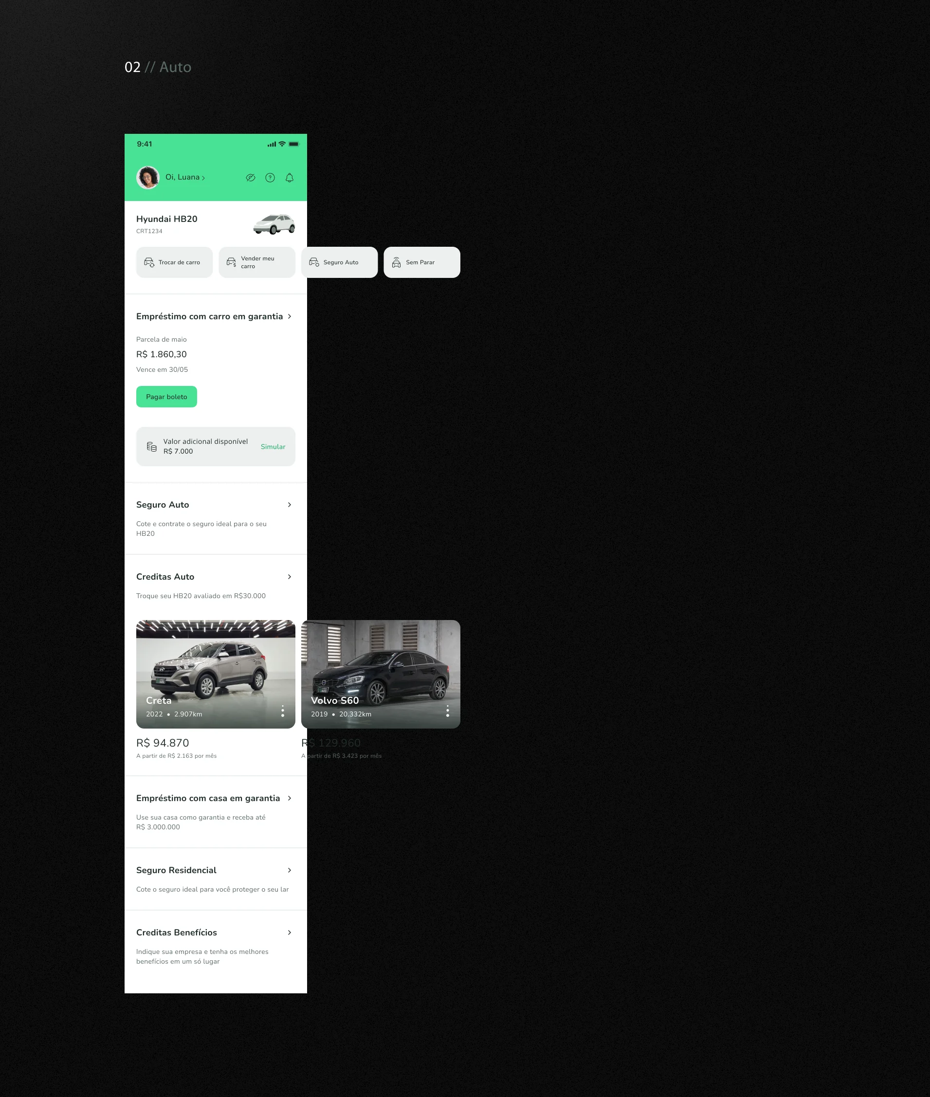 Manage a car loan