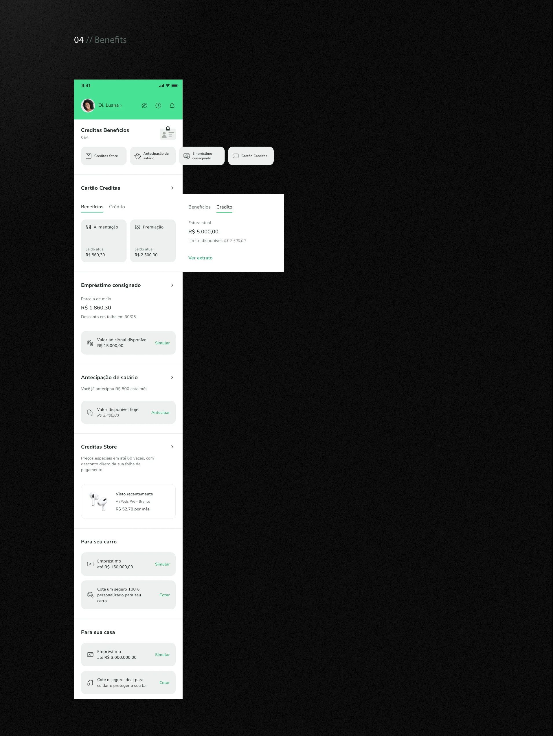 Manage benefits